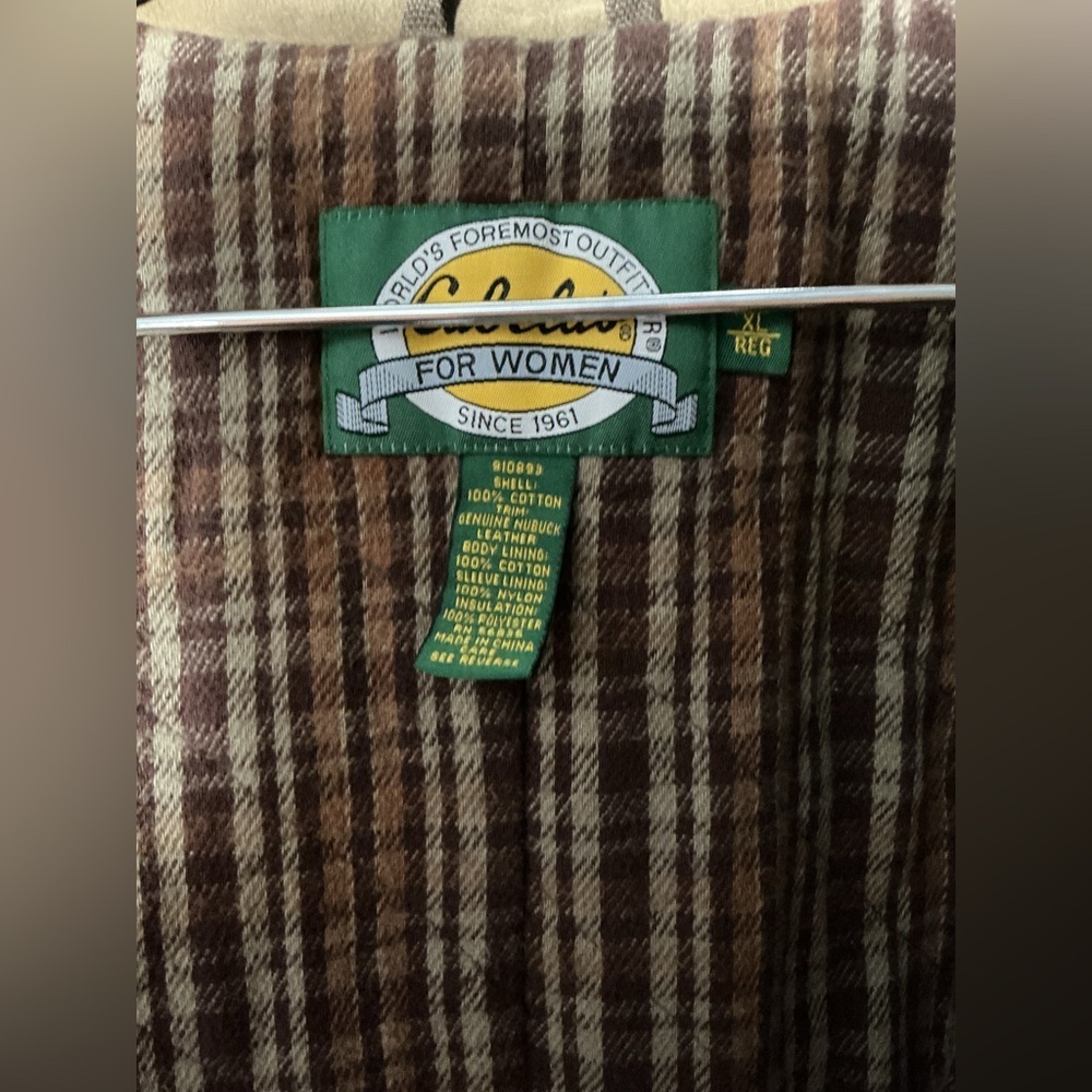 Y2K 90,s VINTAGE Cabela's Brown Plaid Women's Jacket - Picture 7 of 9